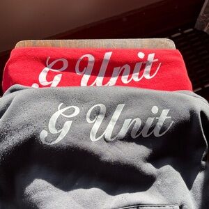 G Unit Men's Black and Red Lightweight Jacket